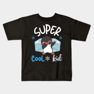 super cool kid penguin Kids T-Shirt